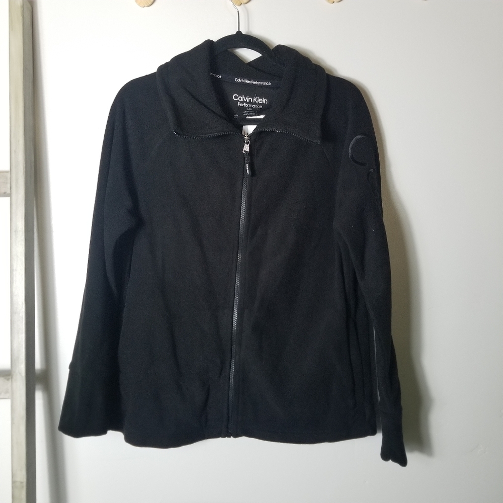 NWT CALVIN KLEIN PERFORMANCE BLACK FLEECE JACKET SIZE LARGE
